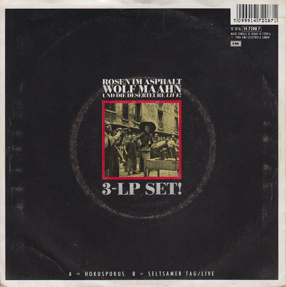 Cover zu Wolf Maahn - Hokuspokus | 1986 | Vinyl | Electronic, Rock | Europe
