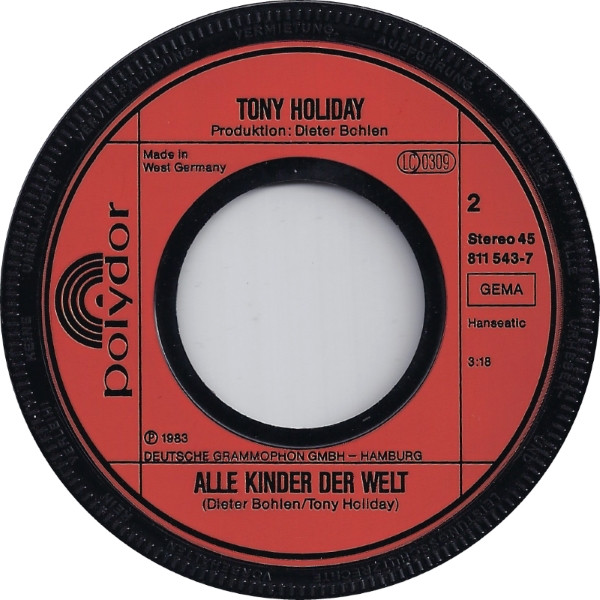 Cover zu Tony Holiday - Das Sagt Sich So Leicht | 1983 | Vinyl | Pop | Germany