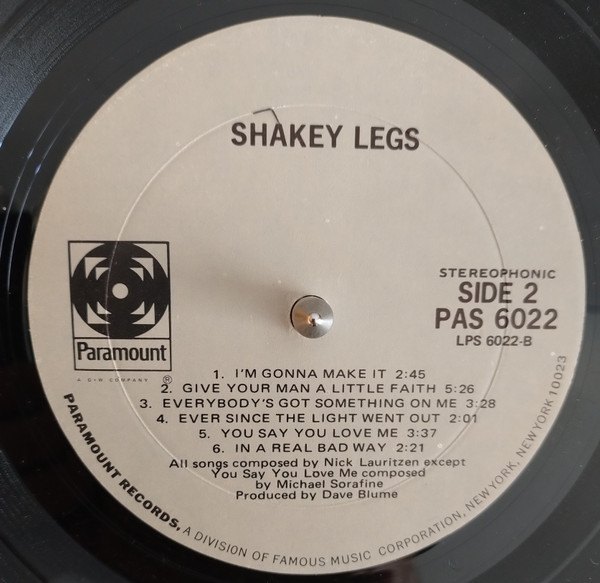 Cover zu Shakey Legs - Shakey Legs | 1971 | Vinyl | Rock | US