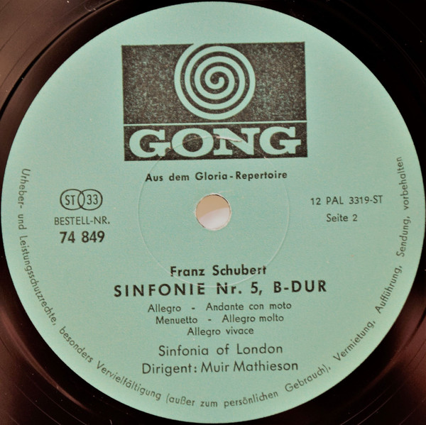 Cover zu Franz Schubert, Nordwestdeutsche Philharmonie, Wilhelm Schüchter, Sinfonia Of London, Muir Mathieson - Sinfonie Nr. 8 (Die Unvollendete) / Sinfonie Nr. 5 | 1966 | Classical