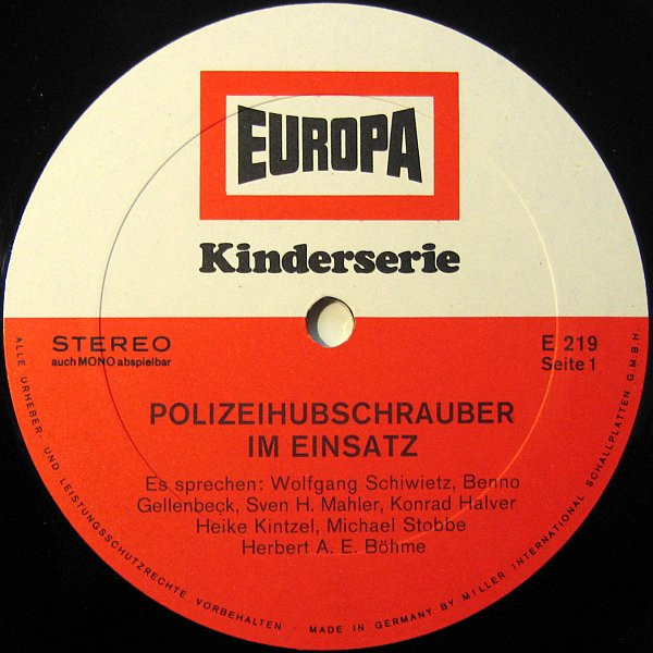 Cover zu Achim D. Möller - Polizeihubschrauber Im Einsatz Und Schmuggel Im Hafen! | Vinyl | Non-Music, Children's | Germany Schallplatten Ankauf