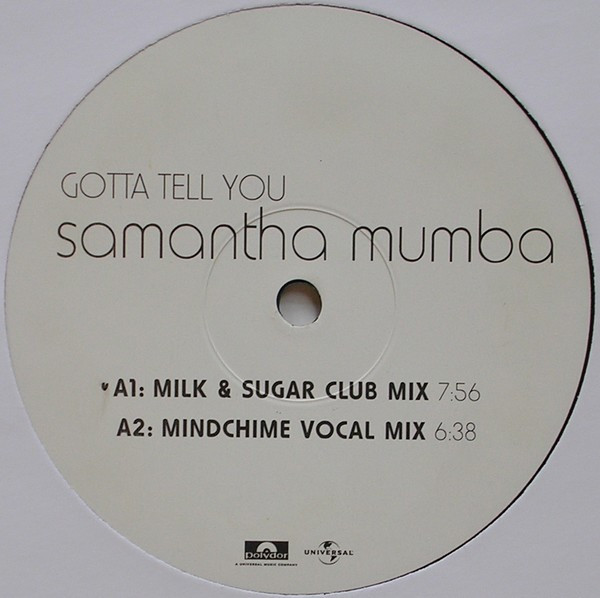 Cover zu Samantha Mumba - Gotta Tell You | 2000 | Vinyl | Electronic, Hip Hop, Funk / Soul | UK Schallplatten Ankauf