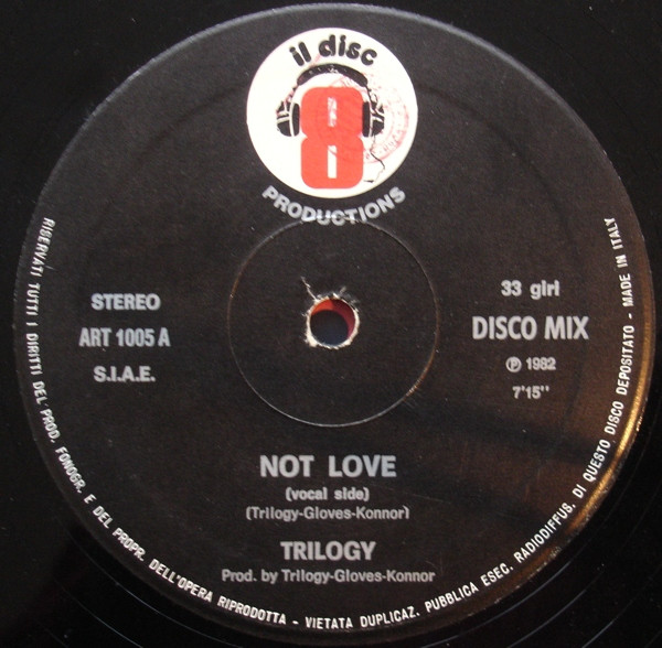 Cover zu Trilogy (2) - Not Love | 1982 | Vinyl | Electronic | Italy Schallplatten Ankauf
