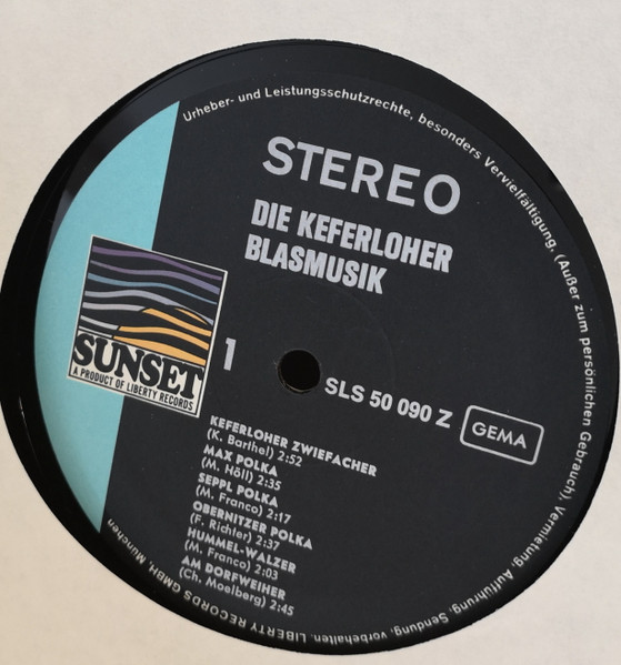 Cover zu Die Keferloher Musikanten - Die Keferloher Blasmusik | Vinyl | Brass & Military | Germany Schallplatten Ankauf