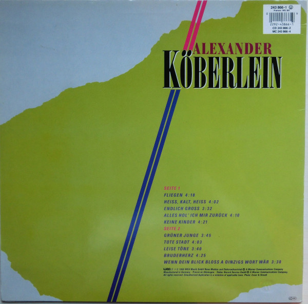 Cover zu Alex Köberlein - Alexander Köberlein | 1988 | Vinyl | Pop | Germany