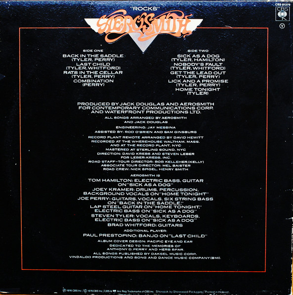 Cover zu Aerosmith - Rocks | 1976 | Vinyl | Rock | Europe