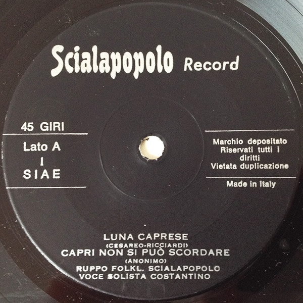 Cover zu Scialapopolo - Capri | Vinyl | Folk, World, & Country | Italy
