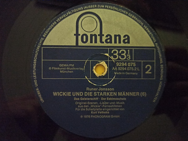 Cover zu Runer Jonsson - Wickie Und Die Starken Männer 6 - Das Geisterschiff / Der Eskimoschatz | 1976 | Vinyl | Non-Music, Children's | Germany Schallplatten Ankauf