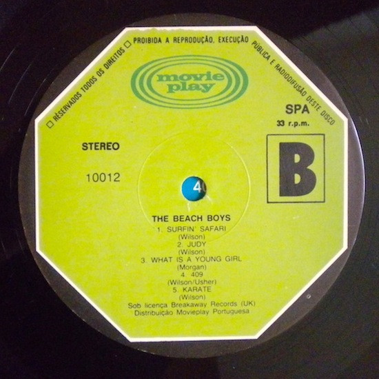 Cover zu The Beach Boys - Surfin' | 1984 | Vinyl, LP, Compilation | Rock, Pop | Portugal Schallplatten Ankauf