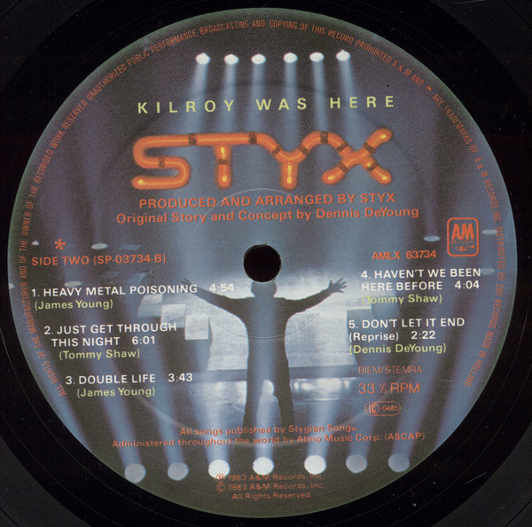 Cover zu Styx - Kilroy Was Here | 1983 | Vinyl, LP, Album | Rock | Europe Schallplatten Ankauf
