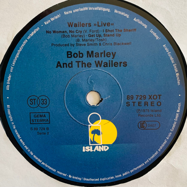 Cover zu Bob Marley & The Wailers - Live! | 1981 | Vinyl | Reggae, Pop | Europe