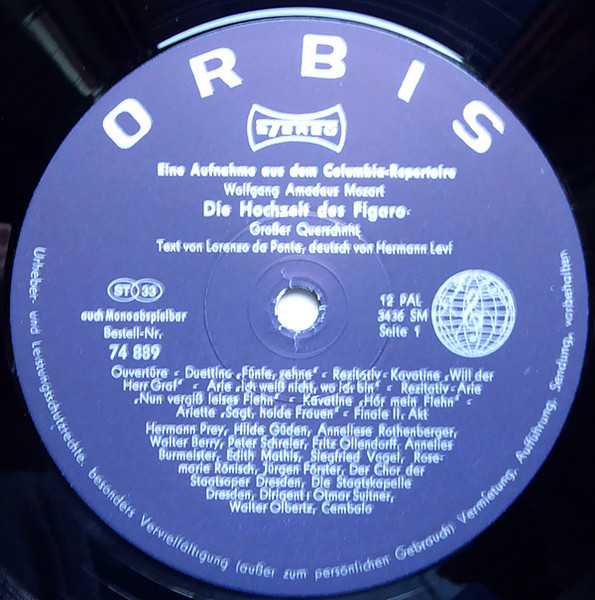 Cover zu Wolfgang Amadeus Mozart - Die Hochzeit des Figaro (Großer Querschnitt) | Vinyl | Classical | Germany Schallplatten Ankauf