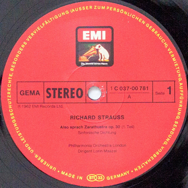 Cover zu Richard Strauss, Philharmonia Orchestra, Lorin Maazel - Also Sprach Zarathustra / Till Eulenspiegels Lustige Streiche | Vinyl | Classical | Germany Schallplatten Ankauf