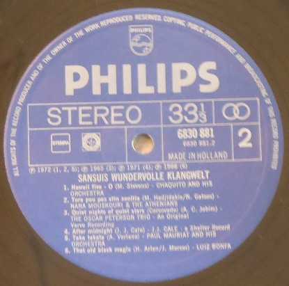 Cover zu Various - Willkommen In Sansuis Wundervoller Klangwelt. | Vinyl | Jazz, Rock, Latin, Pop, Classical | Germany