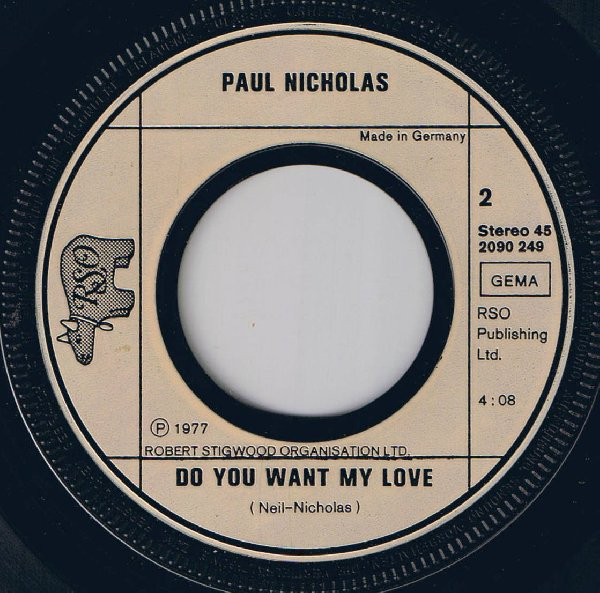 Cover zu Paul Nicholas - Heaven On The 7th Floor | 1977 | Vinyl, Stereo, 45 RPM, 7