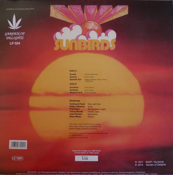 Cover zu Sunbirds - Sunbirds | 2015 | Vinyl | Jazz, Rock, Funk / Soul | Germany