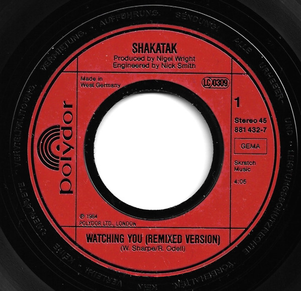 Cover zu Shakatak - Watching You | 1984 | Vinyl | Electronic, Funk / Soul, Pop | Germany