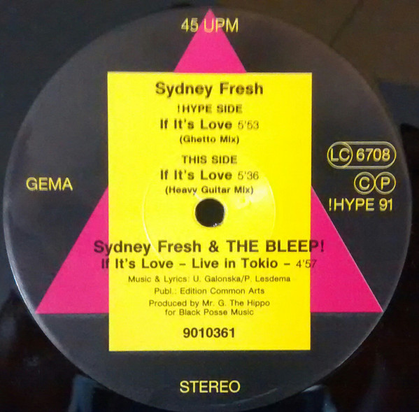 Cover zu Sydney Fresh - If It's Love (The Remix) | 1991 | Vinyl | Electronic | Germany