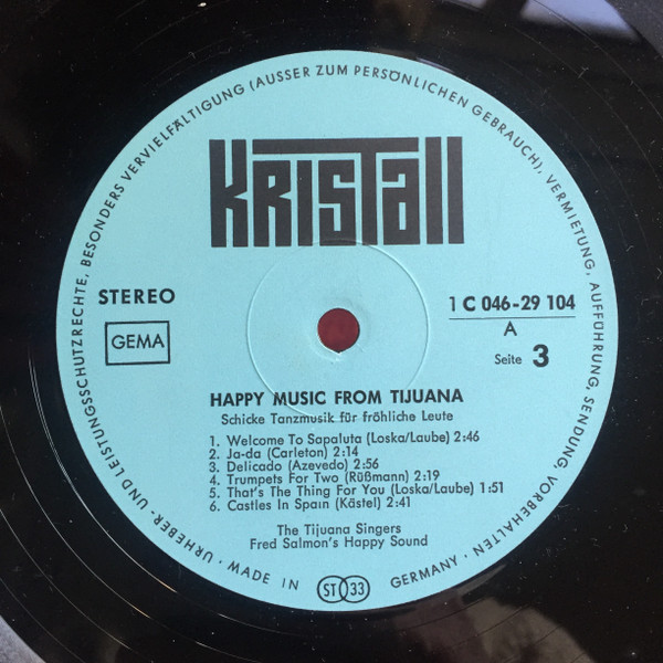 Cover zu The Tijuana Singers, Many Meyn's Happy Sound, Fred Salmon's Happy Sound - Happy Music from Tijuana - Schicke Tanzmusik Für Fröhliche Leute | Vinyl | Pop | Germany