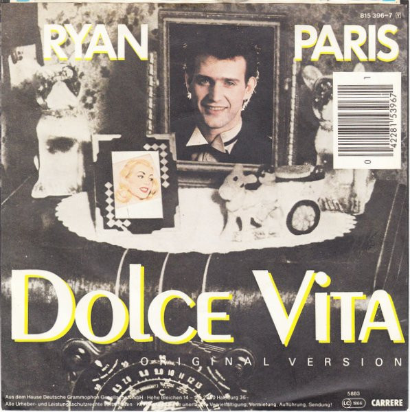 Cover zu Ryan Paris - Dolce Vita (Original Version) | 1983 | Vinyl, 7