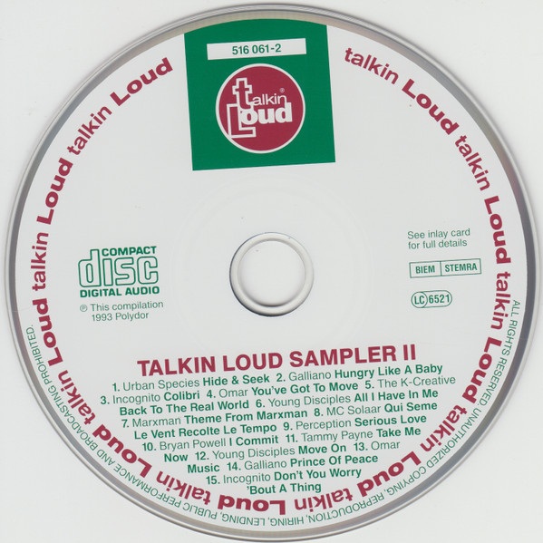 Cover zu Various - Talkin Loud Two | 1993 | Vinyl | Electronic, Funk / Soul | Europe Schallplatten Ankauf