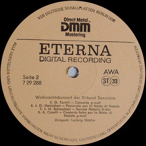 Cover zu Virtuosi Saxoniae - Ludwig Güttler - Weihnachtskonzert Der Virtuosi Saxoniae | 1989 | Vinyl, LP, Album, Stereo | Classical | German Democratic Republic (GDR) Schallplatten Ankauf