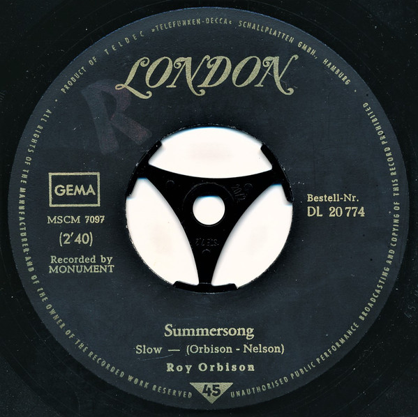 Cover zu Roy Orbison - Pretty Paper / Summer-Song | 1964 | Vinyl | Pop | Germany