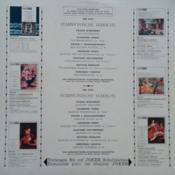 Cover zu Das Norddeutsche Symphonieorchester, Hans-Jürgen Walther - Symphonische Märsche | Vinyl | Classical | Italy Schallplatten Ankauf