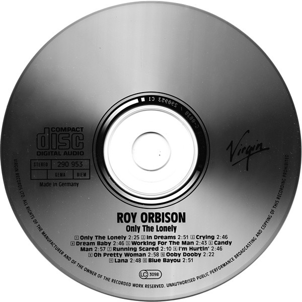 Cover zu Roy Orbison - Only The Lonely | 1992 | Vinyl | Rock | Europe Schallplatten Ankauf