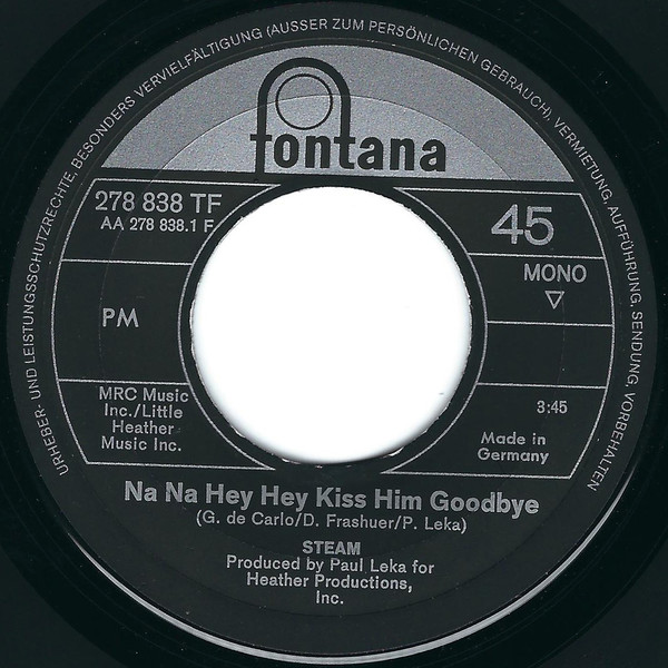 Cover zu Steam - Na Na Hey Hey Kiss Him Goodbye | 1969 | Vinyl | Rock | Germany