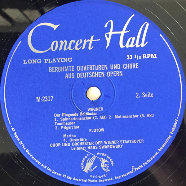 Cover zu Wiener Staatsopernchor Und Orchester Der Wiener Staatsoper, Hans Swarowsky - Berühmte Ouvertüren Und Chöre Aus Deutschen Opern | Vinyl | Classical | Germany