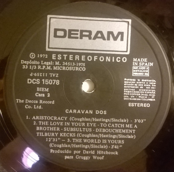 Cover zu Caravan - Dos | 1977 | Vinyl | Rock | Spain