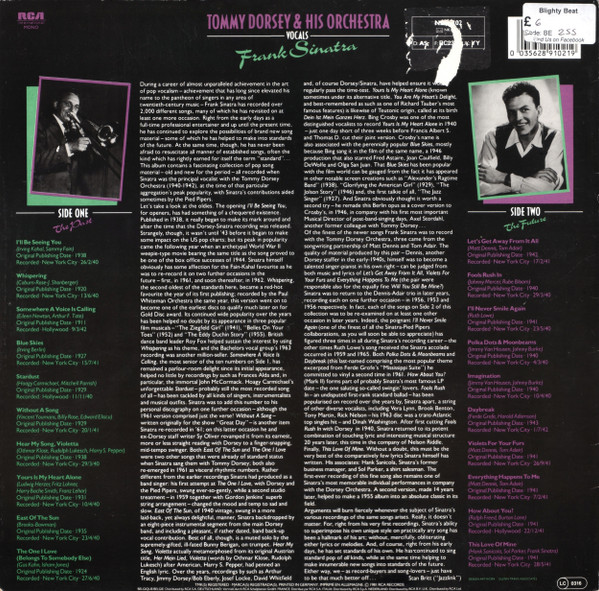 Cover zu Tommy Dorsey And His Orchestra, Frank Sinatra - Sings The Standards | 1984 | Vinyl | Jazz, Pop | Europe Schallplatten Ankauf