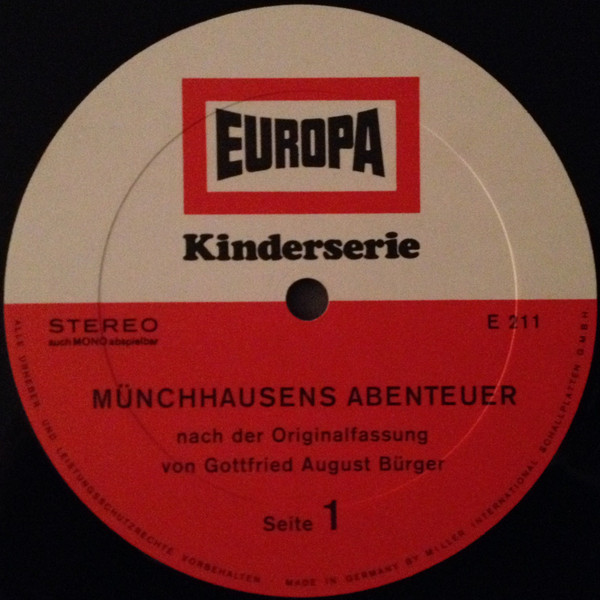 Cover zu Gottfried August Bürger - Münchhausens Abenteuer | Vinyl, LP, Repress | Non-Music, Children's | Germany