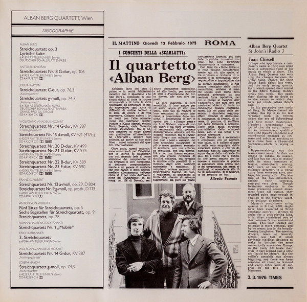 Cover zu Wolfgang Amadeus Mozart / Joseph Haydn - Alban Berg Quartett - »Frühlingsquartett« / »Reiterquartett« | 1977 | Vinyl | Classical | Germany