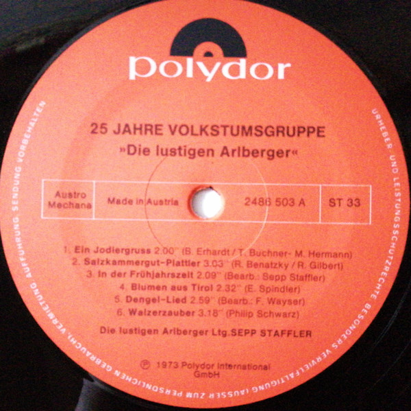 Cover zu Die Lustigen Arlberger - 25 Jahre Volkstumsgruppe