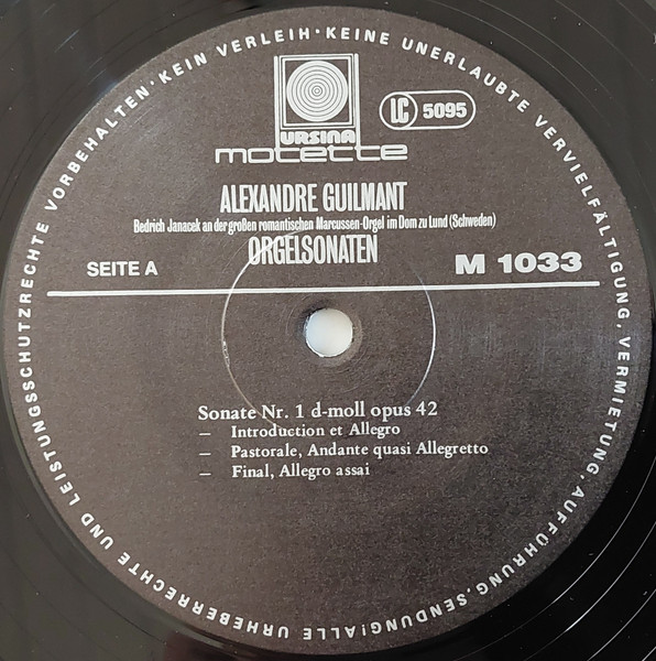 Cover zu Alexandre Guilmant, Bedrich Janáček - Organ Pieces | 1979 | Vinyl | Classical | Germany