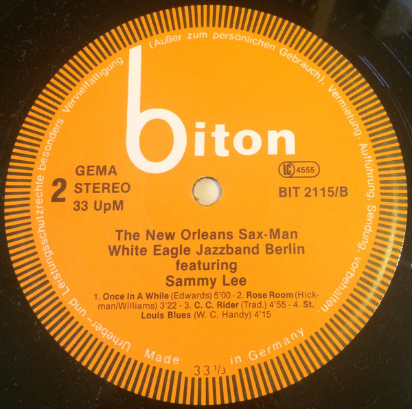 Cover zu White Eagle Jazzband Featuring Sam Lee (5) - The New Orleans Sax-Man | 1980 | Vinyl | Jazz | Germany