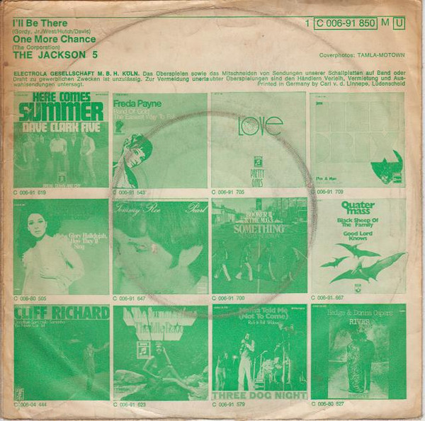Cover zu The Jackson 5 - I'll Be There | 1970 | Vinyl | Funk / Soul | Germany Schallplatten Ankauf