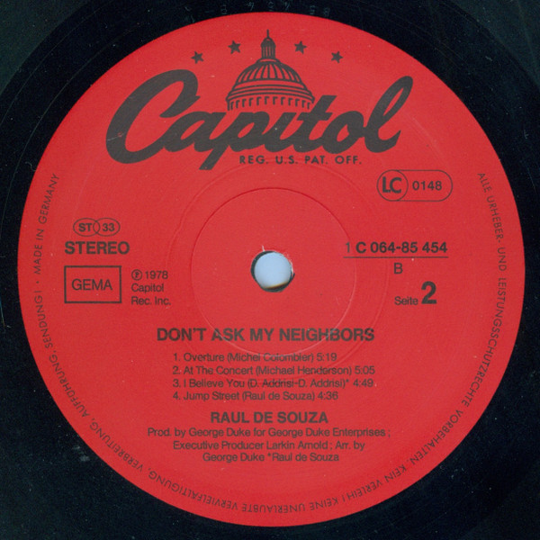 Cover zu Raul de Souza - Don't Ask My Neighbors | 1978 | Vinyl | Jazz, Funk / Soul | Germany