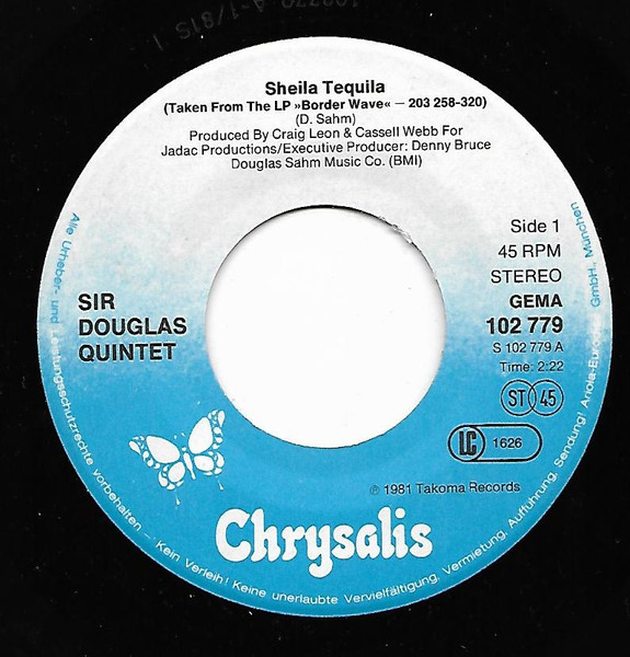Cover zu Sir Douglas Quintet - Sheila Tequila | 1981 | Vinyl | Rock, Pop | Germany