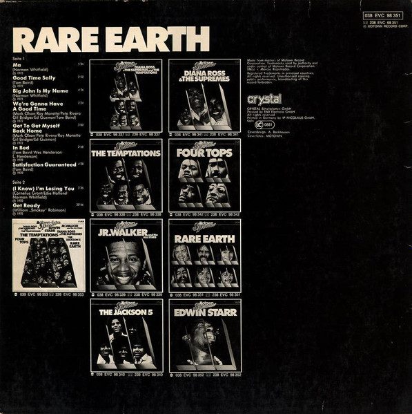 Cover zu Rare Earth - Rare Earth | 1978 | Vinyl | Rock, Funk / Soul | Germany