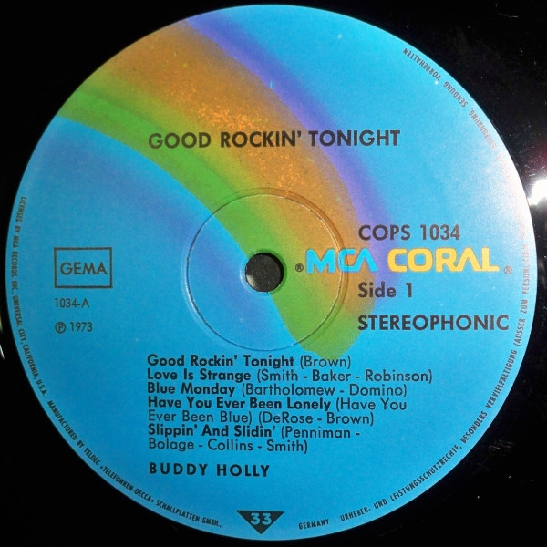 Cover zu Buddy Holly - Good Rockin' Tonight | 1973 | Vinyl | Rock | Germany Schallplatten Ankauf