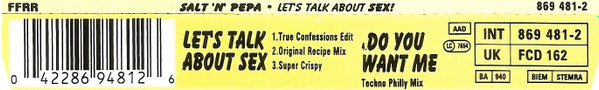 Cover zu Salt 'N' Pepa - Let's Talk About Sex! | 1991 | Vinyl | Electronic, Hip Hop, Pop | Europe