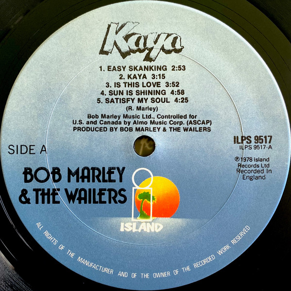 Cover zu Bob Marley & The Wailers - Kaya | 1978 | Vinyl, LP, Album | Reggae | US Schallplatten Ankauf