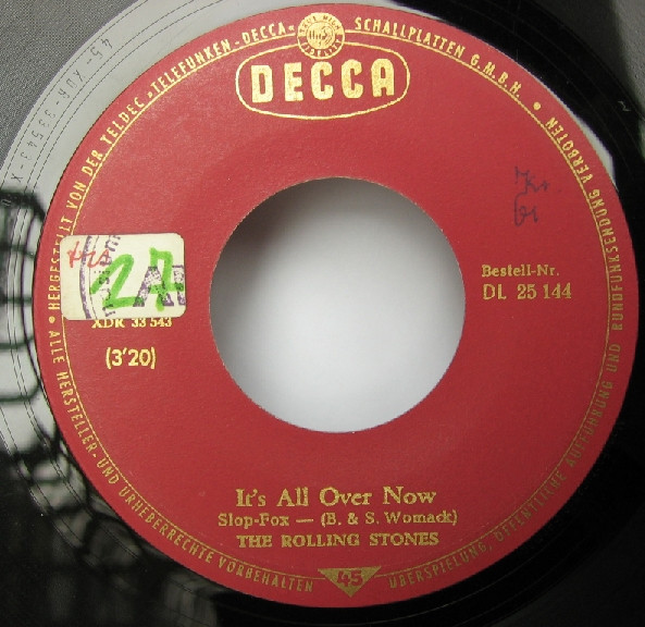 Cover zu The Rolling Stones - It's All Over Now / Tell Me | 1964 | Vinyl | Rock | Germany