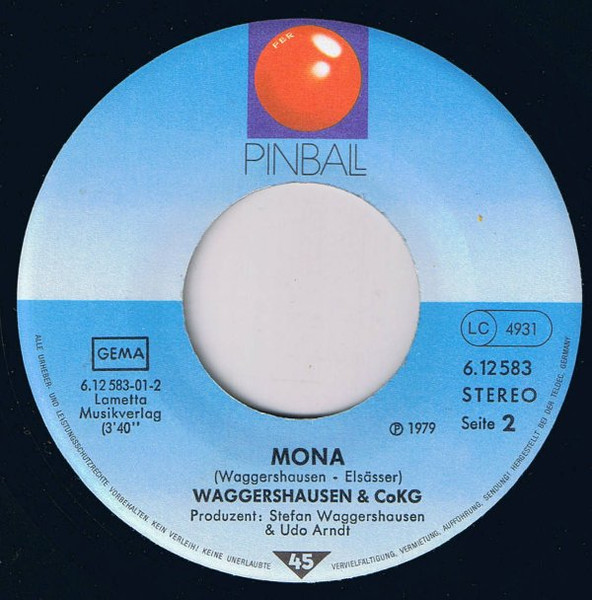 Cover zu Stefan Waggershausen & Co. KG. - Sie Ist Wieder Da / Mona | 1979 | Vinyl | Rock, Pop | Germany