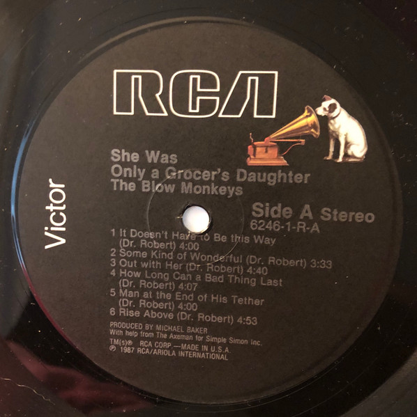 Cover zu The Blow Monkeys - She Was Only A Grocer's Daughter | 1987 | Vinyl | Electronic, Rock, Funk / Soul, Pop | US Schallplatten Ankauf