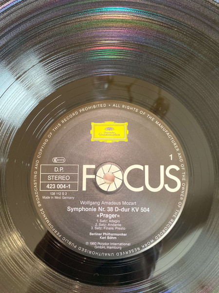 Cover zu Wolfgang Amadeus Mozart, Berliner Philharmoniker, Karl Böhm - Mozart: Symphonien Nr. 38 D-Dur »Prager« • Nr. 39 Es-Dur | 1987 | Vinyl | Classical | Germany