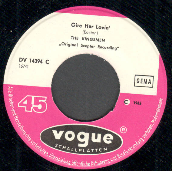 Cover zu The Kingsmen - Annie Fanny | 1965 | Vinyl | Rock | Germany